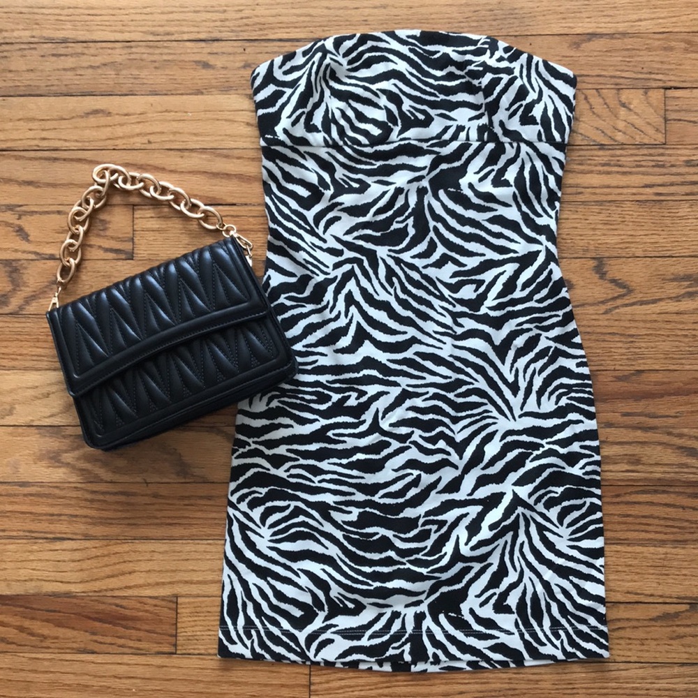 Strapless Dress • Animal Print